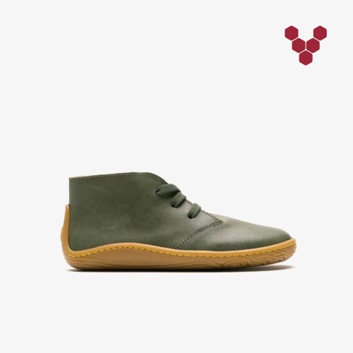 Vivobarefoot Gobi Addis Mørke Grønn Støvler Barn [3-HJAD]